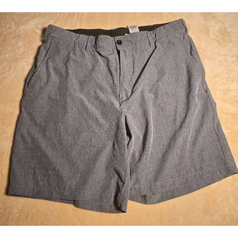 Reebok Golf Mens Gray Performance Stretch Flat Front Shorts Size 44 Heathered